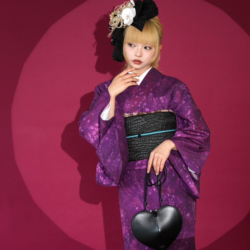 ニコアンティーク 単衣着物 紫幻のパレット】着物単品 レトロ