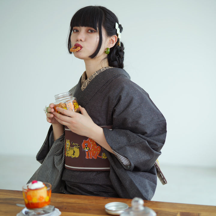 着物セット ニコアンティーク×アデリアレトロ 2点セット（着物+細帯