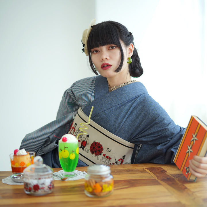 着物セット ニコアンティーク×アデリアレトロ 2点セット（着物+