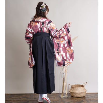 【リサイクル着物】二尺袖着物 単品  販売品 中古 USED 袴用 短丈  矢絣 古典 卒業式 （5175618500）【中古販売】