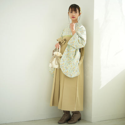 袴 2点セット 2尺袖着物 utatane 卒業式 販売 袴91-99cm（身長153-170cm）重ね衿縫い付済 （5178700501）