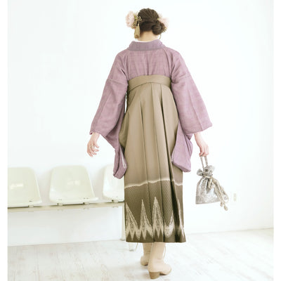 袴 2点セット 2尺袖着物 ニコアンティーク 卒業式 販売 袴91-99cm（身長153-170cm）重ね衿縫い付済 （5178705302）