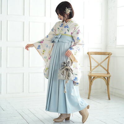 袴 2点セット 2尺袖着物 utatane 卒業式 販売 袴91-99cm（身長153-170cm）重ね衿縫い付済 （5178707001）