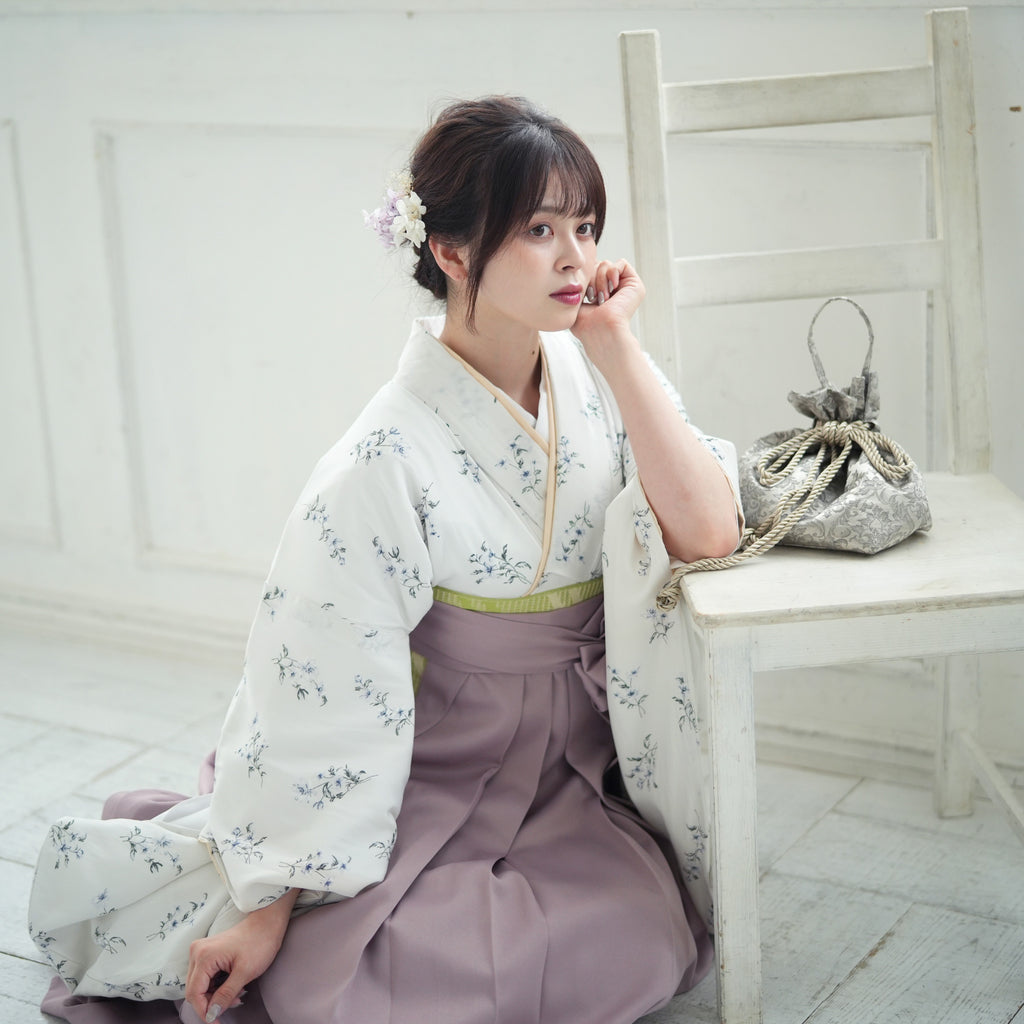 小袖二尺袖卒業袴袴半幅帯着物着物セット卒業式 - ファッション