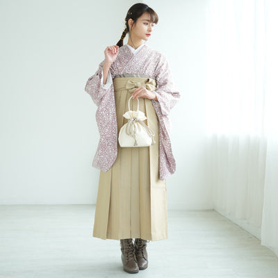 袴 2点セット 2尺袖着物 utatane 卒業式 販売 袴91-99cm（身長153-170cm）重ね衿縫い付済 （5178707801）