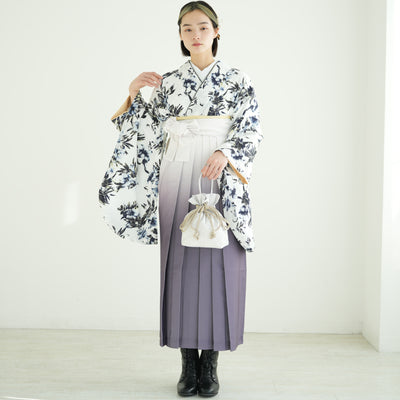 袴 2点セット 2尺袖着物 utatane 卒業式 販売 袴91-99cm（身長153-170cm）重ね衿縫い付済 （5178711401）