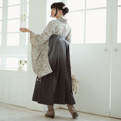 袴 2点セット 2尺袖着物 utatane 卒業式 販売 袴91-99cm（身長153-170cm）重ね衿縫い付済 （5178711701）