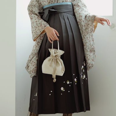 袴 2点セット 2尺袖着物 utatane 卒業式 販売 袴91-99cm（身長153-170cm）重ね衿縫い付済 （5178711701）