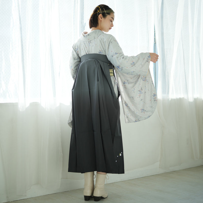 袴 2点セット 2尺袖着物 utatane 卒業式 販売 袴91-99cm（身長153-170cm）重ね衿縫い付済 （5178712201）