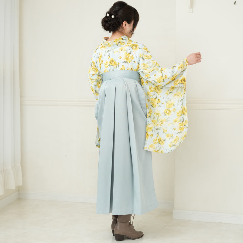 袴 2点セット 2尺袖着物 utatane 卒業式 販売 袴91-99cm（身長153-170cm）重ね衿縫い付済 （5178712401）