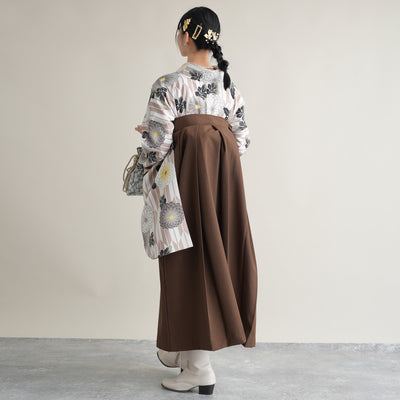 袴 2点セット 2尺袖着物 ニコアンティーク 卒業式 販売 袴91-99cm（身長153-170cm）重ね衿縫い付済 （5178714802）