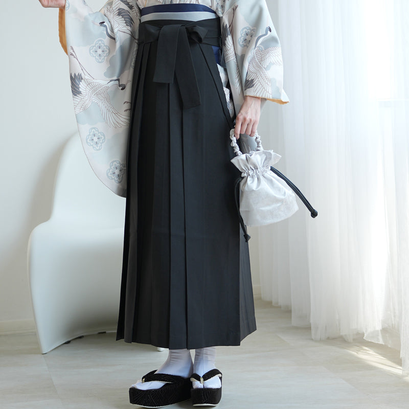 袴 2点セット 販売品 2尺袖着物  袴91cm（身長153-158cm）ミント吉祥鶴 重ね衿縫い付済 ひよこ商店 卒業式にも（5178725311）