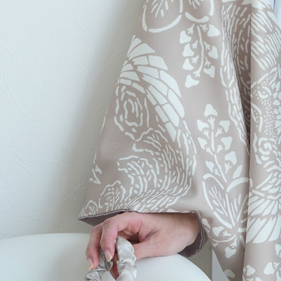 袴 2点セット 販売品 2尺袖着物  袴91cm（身長153-158cm）白茶鳳凰 重ね衿縫い付済 ひよこ商店 卒業式にも（5178725911）