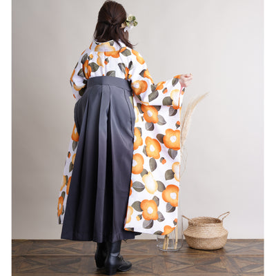 【リサイクル着物】 振袖＋袴 2点セット 販売品 中古 USED ツバキ 袴91cm（身長153-158cm）卒業式 大学生 ひよこ商店（5182602311）【中古販売】