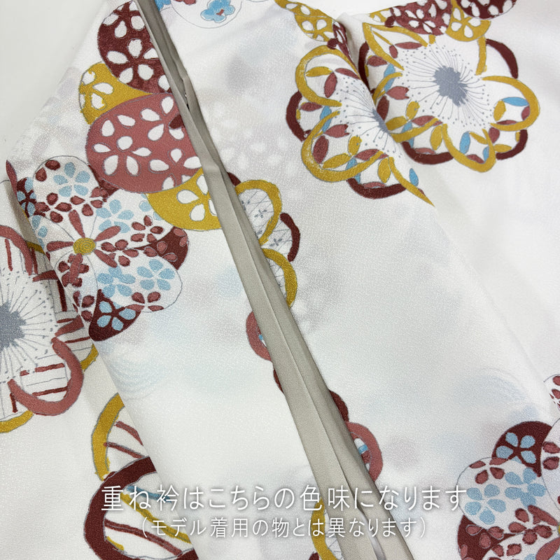 【リサイクル着物】 2尺袖着物 袴 2点セット 販売品 中古 USED レトロ 梅 袴91cm（身長153-158cm）卒業式 大学生 （5182642311）【中古販売】