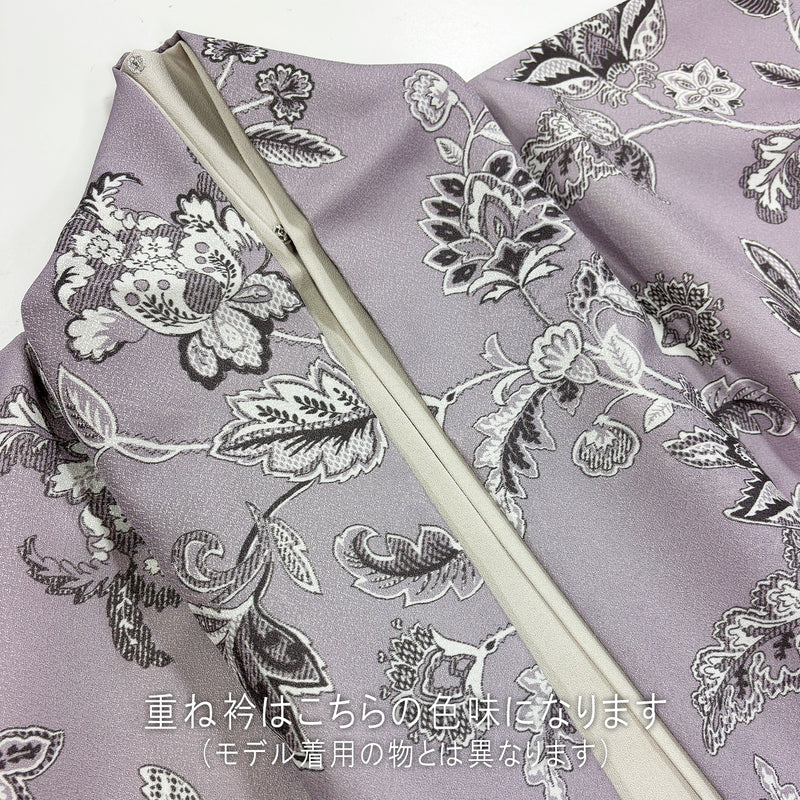 【リサイクル着物】 2尺袖着物 袴 2点セット 販売品 中古 USED  花柄 袴91cm（身長153-158cm）卒業式 大学生 （5182671411）【中古販売】