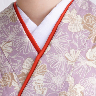 【リサイクル着物】 2尺袖着物 袴 2点セット 販売品 中古 USED  くすみカラー 花柄 袴91cm（身長153-158cm）卒業式 大学生 ひよこ商店（5182672513）【中古販売】