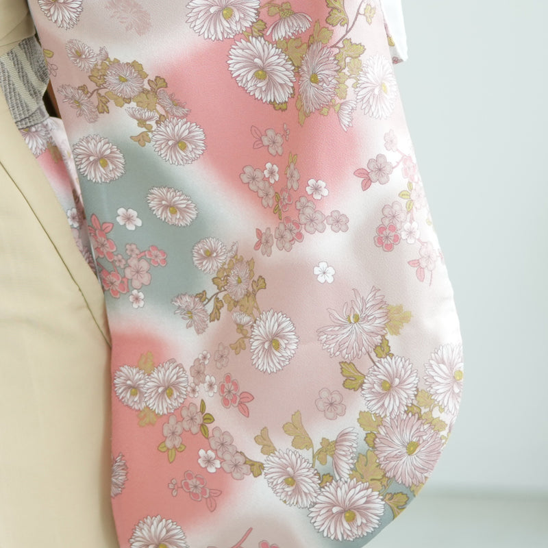 【リサイクル着物】 2尺袖着物 袴 2点セット 販売品 中古 USED  小菊 ぼかし 袴91-95cm（身長153-163cm）卒業式 大学生 ひよこ商店（5182673002）【中古販売】
