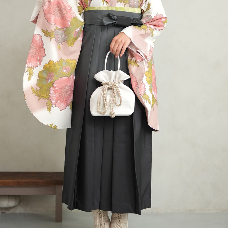 ピンク　二尺袖着物　袴　袴下帯　セット　ジュニア　小学生　大学生　卒業式　新品