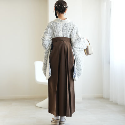 【リサイクル着物】 2尺袖着物 袴 2点セット 販売品 中古 USED  フラワーレース 袴91cm（身長153-158cm）卒業式 大学生 （5182681213）【中古販売】