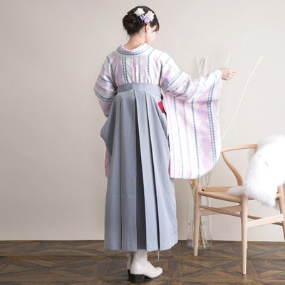 【リサイクル着物】 2尺袖着物 袴 2点セット 販売品 中古 USED ドット  袴91cm（身長153-158cm）卒業式 大学生 ひよこ商店（5182695611）【中古販売】