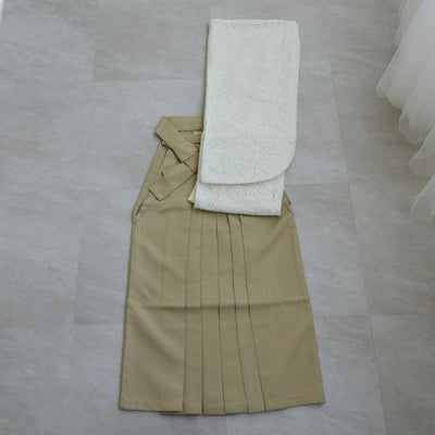 【リサイクル着物】 2尺袖着物 袴 2点セット 販売品 中古 USED レース  袴91cm（身長153-158cm）卒業式 大学生 （5182701111）【中古販売】