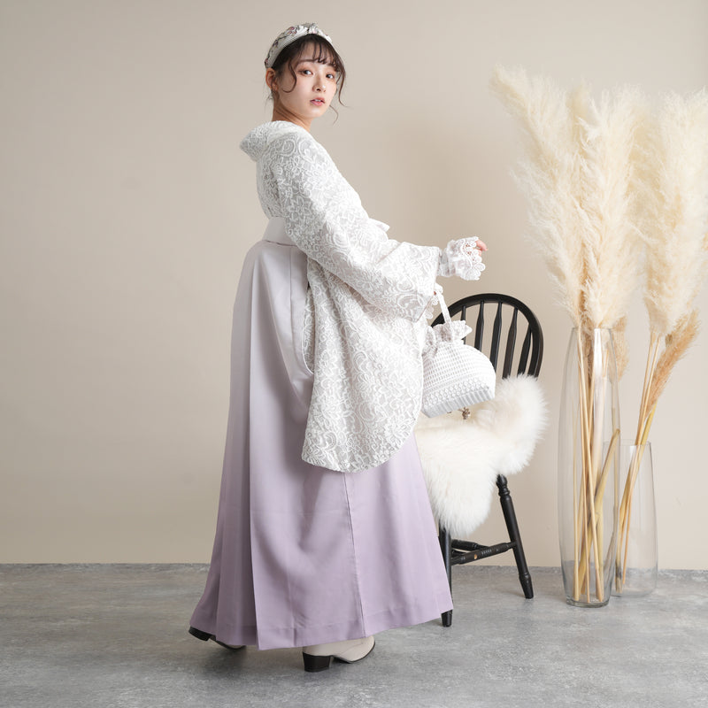 【リサイクル着物】 2尺袖着物 袴 2点セット 販売品 中古 USED 日本製レース  袴91-99cm（身長153-170cm）卒業式 大学生 （5182701301）【中古販売】