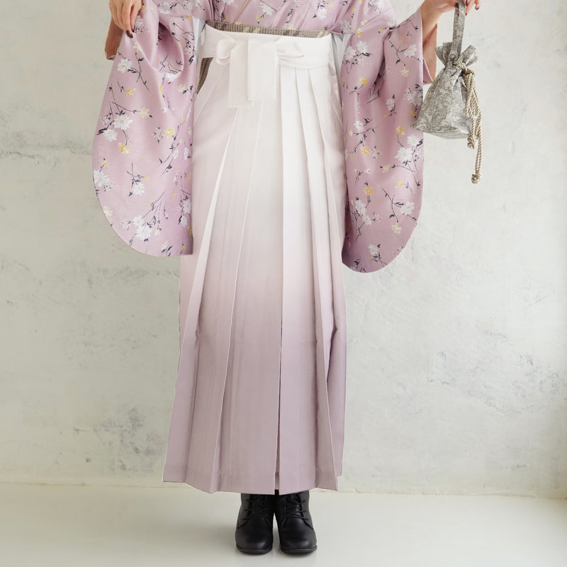 【リサイクル着物】 2尺袖着物 袴 2点セット 販売品 中古 USED ピンク系  袴91cm（身長153-158cm）卒業式 大学生 （5182705911）【中古販売】