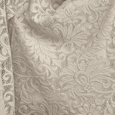 【レース羽織  アマイロ・クラシカ】長羽織  国産生地 フリーサイズ  薄グレー ミルパレース ボリュームレース 和装コート ニコアンティーク（5223613100）