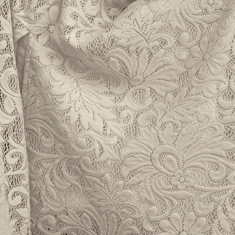 【レース羽織  アマイロ・クラシカ】長羽織  国産生地 フリーサイズ  薄グレー ミルパレース ボリュームレース 和装コート ニコアンティーク（5223613100）