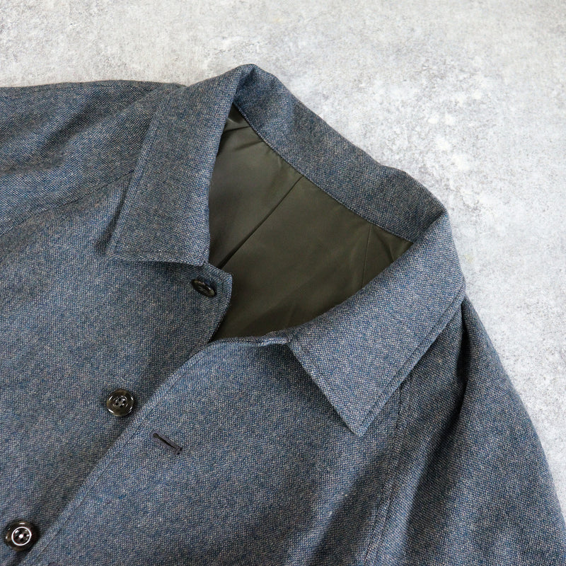 コート utatane ウール混 ツイード ステンカラー ロングコート 着物コート 和装コート 日本製 ネイビー （5230604100）