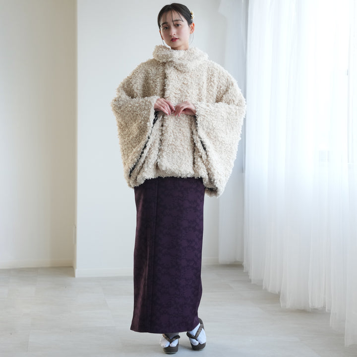 hiromichi nakano 着物 コート ケープ ポンチョ 冬 女性