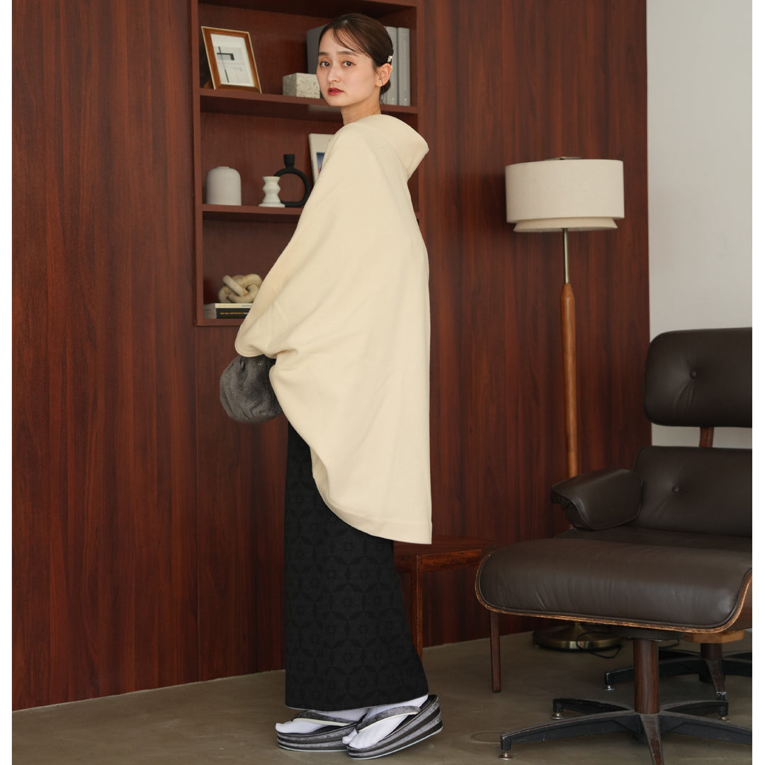美品◯カリテ　圧縮ウールショールカラーコート　アイボリー 在庫 処分 セールファッション - 美品◯カリテ 圧縮ウール