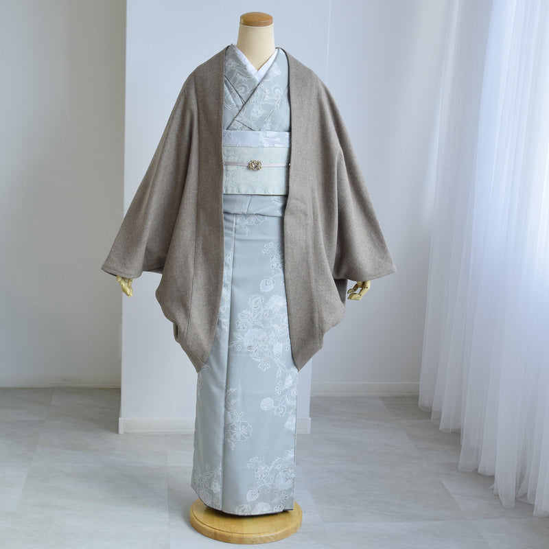 【コート ドルマン2wayコート トープ】羽織 単品 JAPAN MODE モモンガコート 和装コート 羊毛 ボレロ ポケット付き 羽織紐が付けられる乳付き【取り寄せ品】（5230606200）