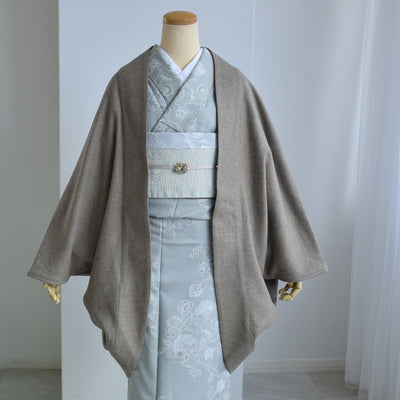 【コート ドルマン2wayコート トープ】羽織 単品 JAPAN MODE モモンガコート 和装コート 羊毛 ボレロ ポケット付き 羽織紐が付けられる乳付き【取り寄せ品】（5230606200）