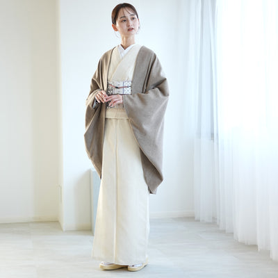 【コート ドルマン2wayコート トープ】羽織 単品 JAPAN MODE モモンガコート 和装コート 羊毛 ボレロ ポケット付き 羽織紐が付けられる乳付き【取り寄せ品】（5230606200）