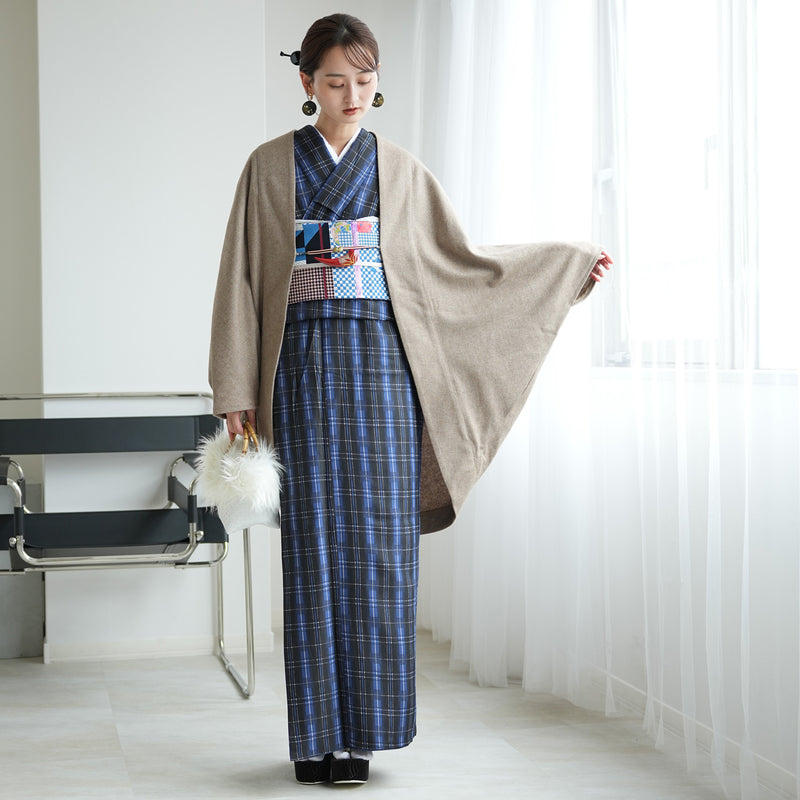 【コート ドルマン2wayコート トープ】羽織 単品 JAPAN MODE モモンガコート 和装コート 羊毛 ボレロ ポケット付き 羽織紐が付けられる乳付き【取り寄せ品】（5230606200）
