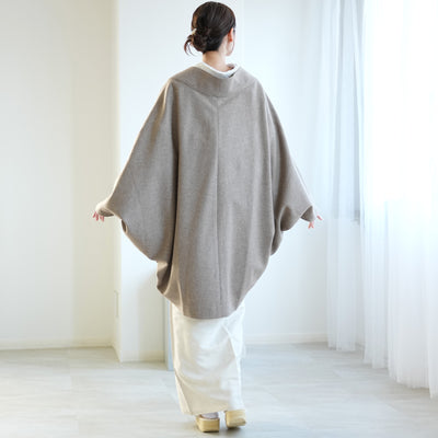 【コート ドルマン2wayコート トープ】羽織 単品 JAPAN MODE モモンガコート 和装コート 羊毛 ボレロ ポケット付き 羽織紐が付けられる乳付き【取り寄せ品】（5230606200）