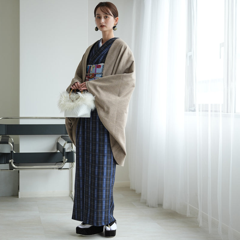 【コート ドルマン2wayコート トープ】羽織 単品 JAPAN MODE モモンガコート 和装コート 羊毛 ボレロ ポケット付き 羽織紐が付けられる乳付き【取り寄せ品】（5230606200）