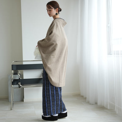 【コート ドルマン2wayコート トープ】羽織 単品 JAPAN MODE モモンガコート 和装コート 羊毛 ボレロ ポケット付き 羽織紐が付けられる乳付き【取り寄せ品】（5230606200）
