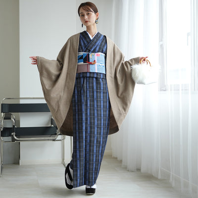 【コート ドルマン2wayコート トープ】羽織 単品 JAPAN MODE モモンガコート 和装コート 羊毛 ボレロ ポケット付き 羽織紐が付けられる乳付き【取り寄せ品】（5230606200）