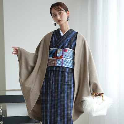 【コート ドルマン2wayコート トープ】羽織 単品 JAPAN MODE モモンガコート 和装コート 羊毛 ボレロ ポケット付き 羽織紐が付けられる乳付き【取り寄せ品】（5230606200）