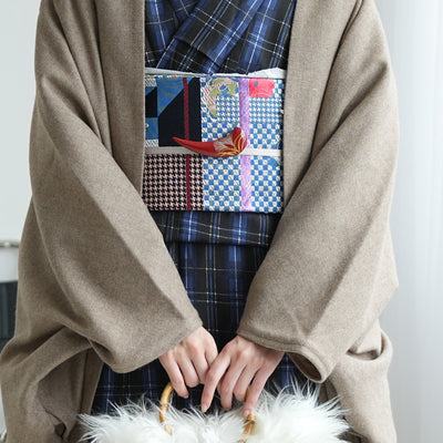 【コート ドルマン2wayコート トープ】羽織 単品 JAPAN MODE モモンガコート 和装コート 羊毛 ボレロ ポケット付き 羽織紐が付けられる乳付き【取り寄せ品】（5230606200）