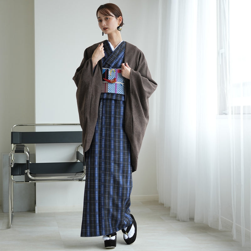 【コート ドルマン2wayコート ココア】羽織 単品 JAPAN MODE モモンガコート 和装コート 羊毛 ボレロ ポケット付き 羽織紐が付けられる乳付き【取り寄せ品】（5230606300）