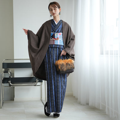 【コート ドルマン2wayコート ココア】羽織 単品 JAPAN MODE モモンガコート 和装コート 羊毛 ボレロ ポケット付き 羽織紐が付けられる乳付き【取り寄せ品】（5230606300）