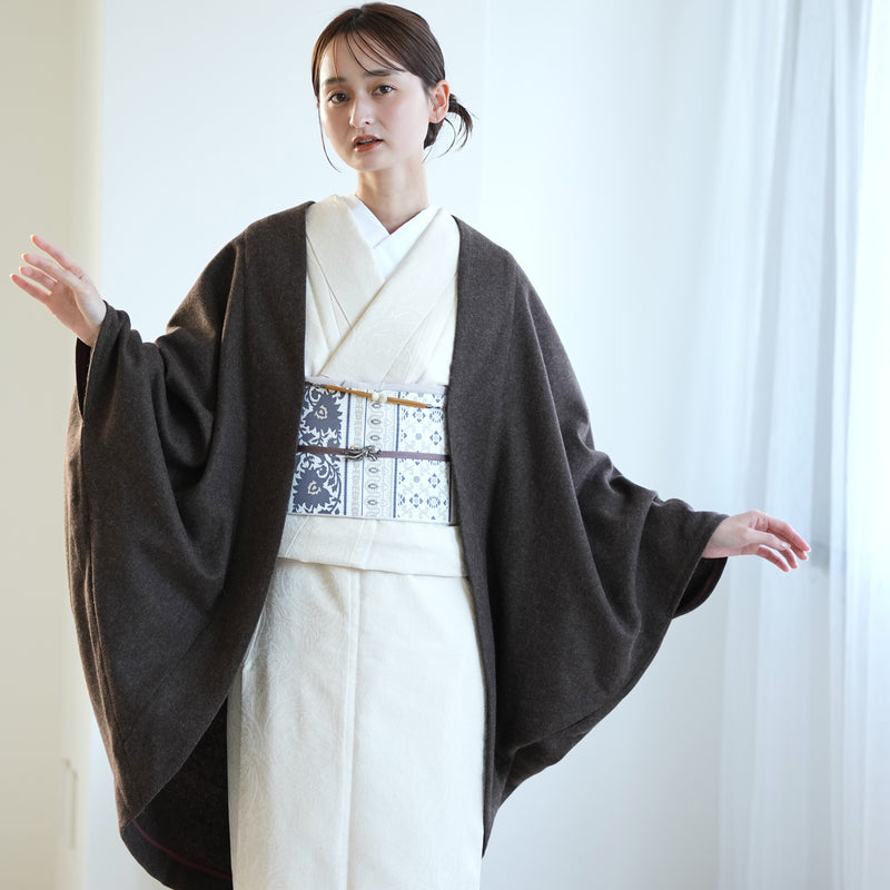 【コート ドルマン2wayコート ココア】羽織 単品 JAPAN MODE モモンガコート 和装コート 羊毛 ボレロ ポケット付き 羽織紐が付けられる乳付き【取り寄せ品】（5230606300）