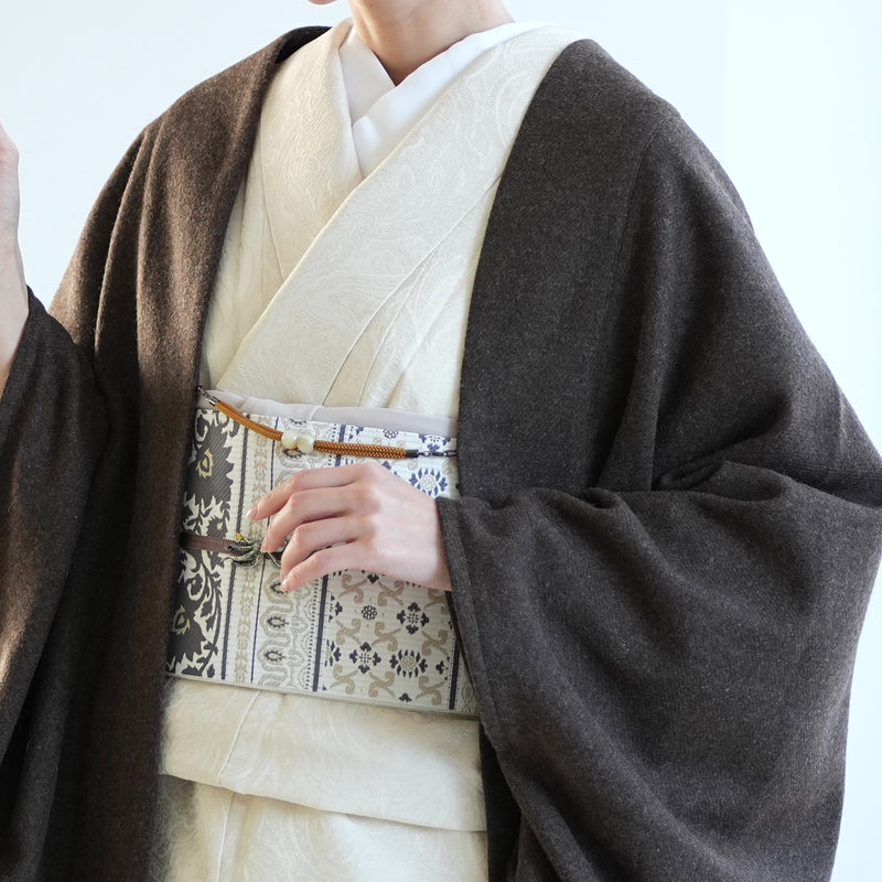 【コート ドルマン2wayコート ココア】羽織 単品 JAPAN MODE モモンガコート 和装コート 羊毛 ボレロ ポケット付き 羽織紐が付けられる乳付き【取り寄せ品】（5230606300）