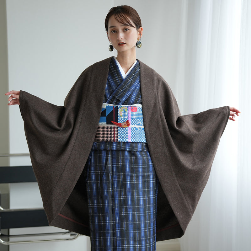 【コート ドルマン2wayコート ココア】羽織 単品 JAPAN MODE モモンガコート 和装コート 羊毛 ボレロ ポケット付き 羽織紐が付けられる乳付き【取り寄せ品】（5230606300）