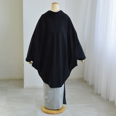 【コート ドルマン2wayコート ブラック】羽織 単品 JAPAN MODE モモンガコート 和装コート 羊毛 ボレロ ポケット付き 羽織紐が付けられる乳付き【取り寄せ品】（5230606400）