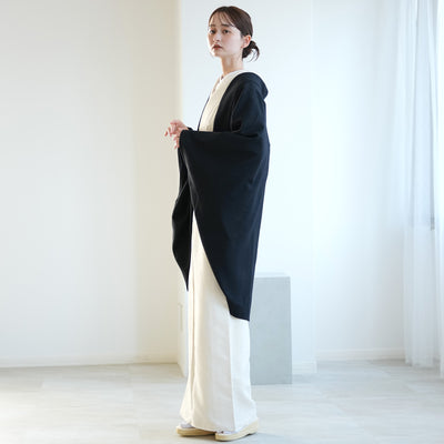 【コート ドルマン2wayコート ブラック】羽織 単品 JAPAN MODE モモンガコート 和装コート 羊毛 ボレロ ポケット付き 羽織紐が付けられる乳付き【取り寄せ品】（5230606400）